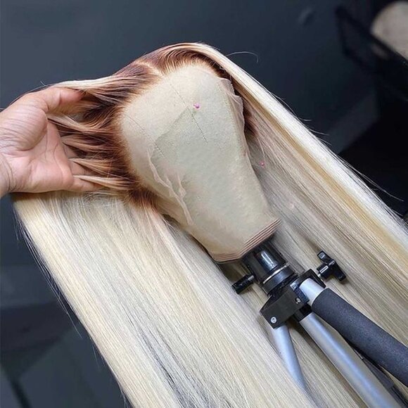 Blonde Lace Front Wig Virgin Human Hair Custom Color Wig